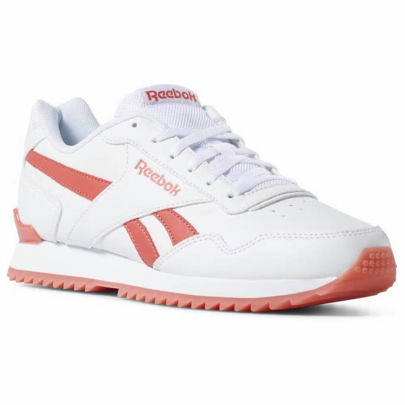 Tenisi Reebok Royal Glide Ripple Clip Dama Albi/Roz Romania OQ1135MF